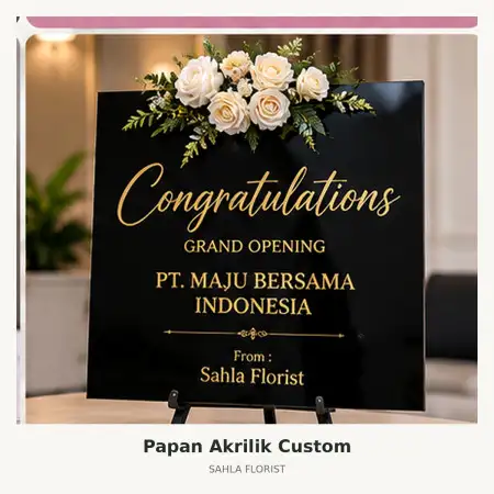 Papan Bunga Akrilik Karo